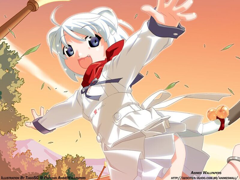 Anime Girl in White Coat — Energetic