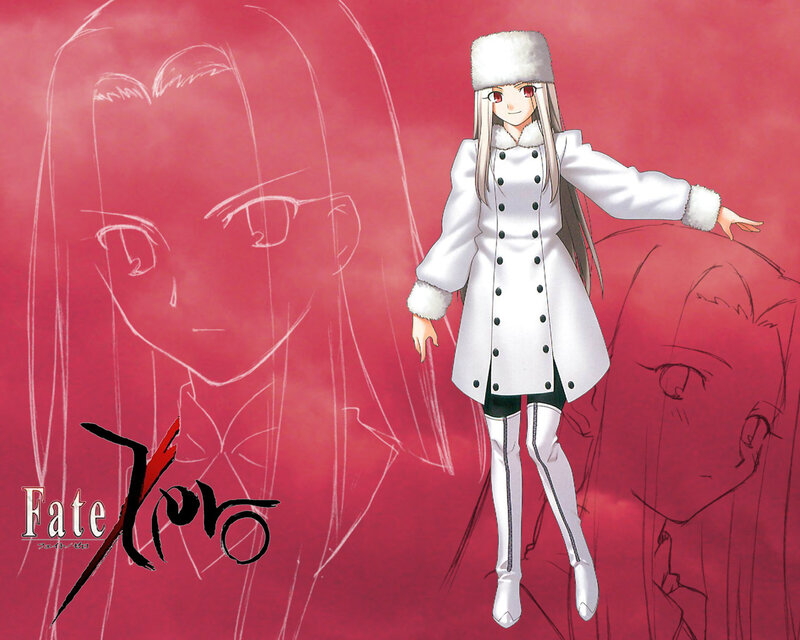 Anime Girl in White Coat — Red