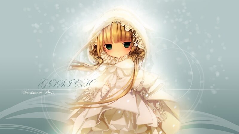 anime girl in white dress