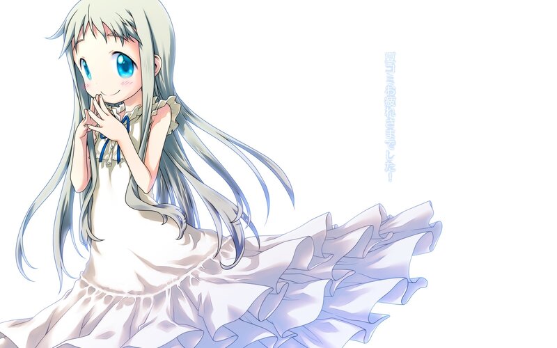 anime girl in white dress