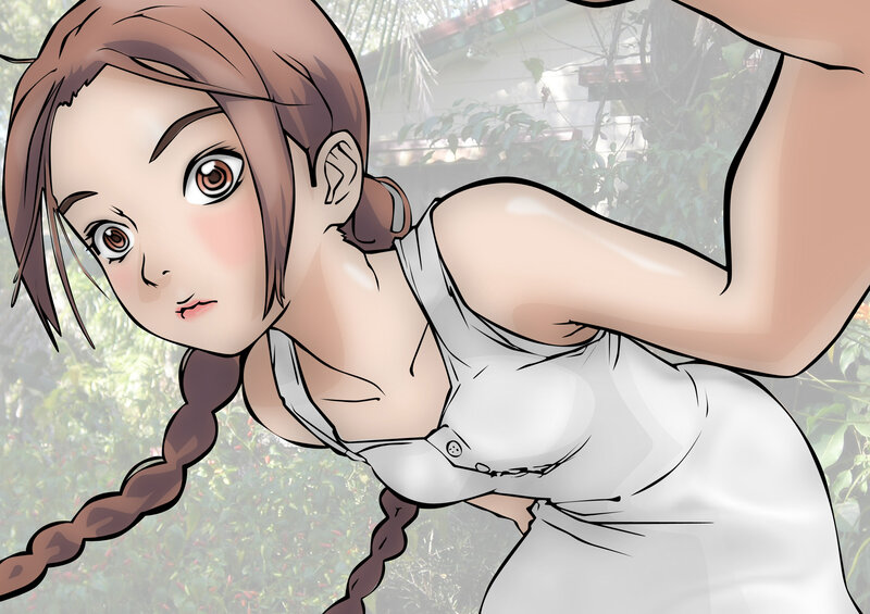 anime girl in white dress