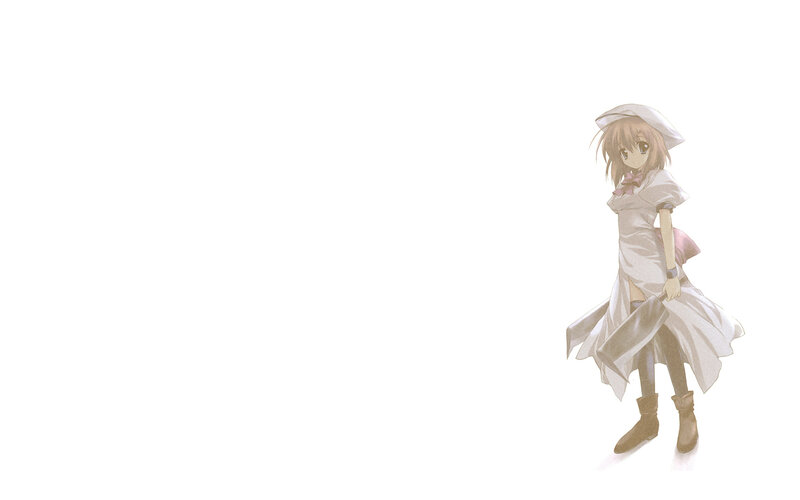anime girl in white dress