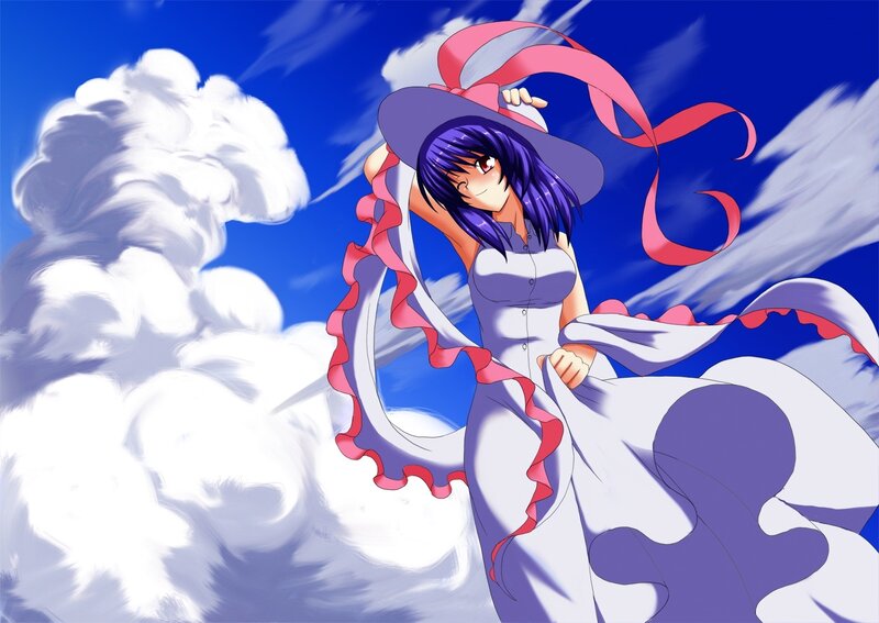 anime girl in white dress