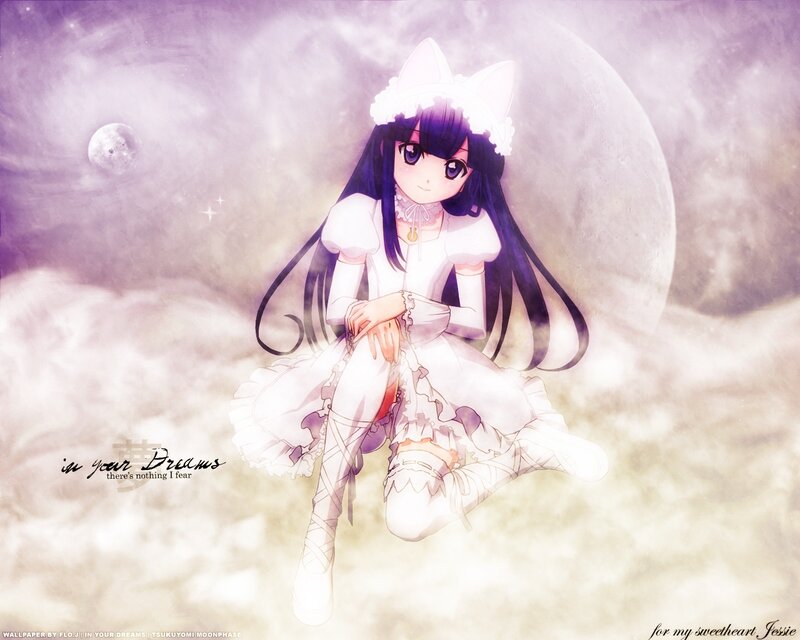 anime girl in white dress