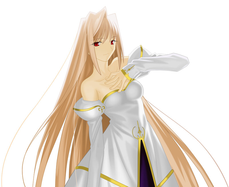 anime girl in white dress