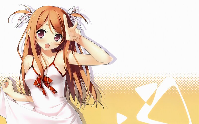 anime girl in white dress