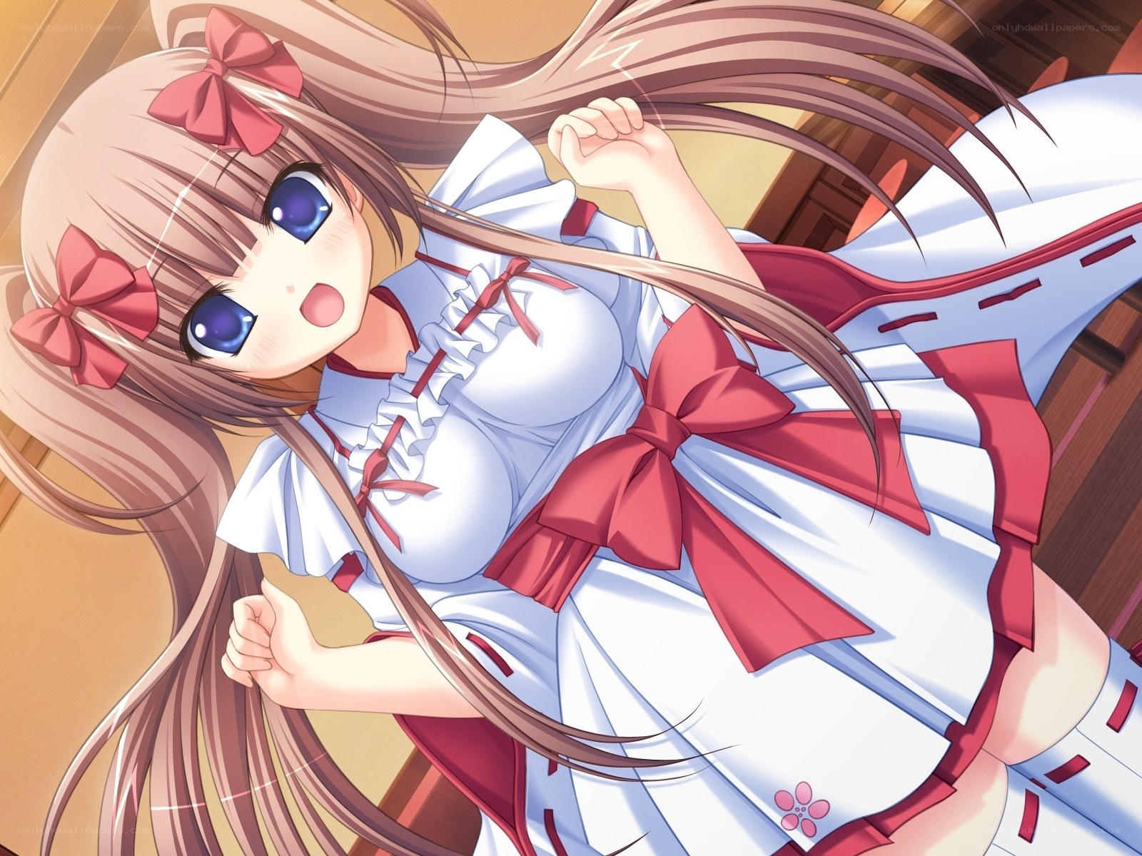 anime girl in white dress