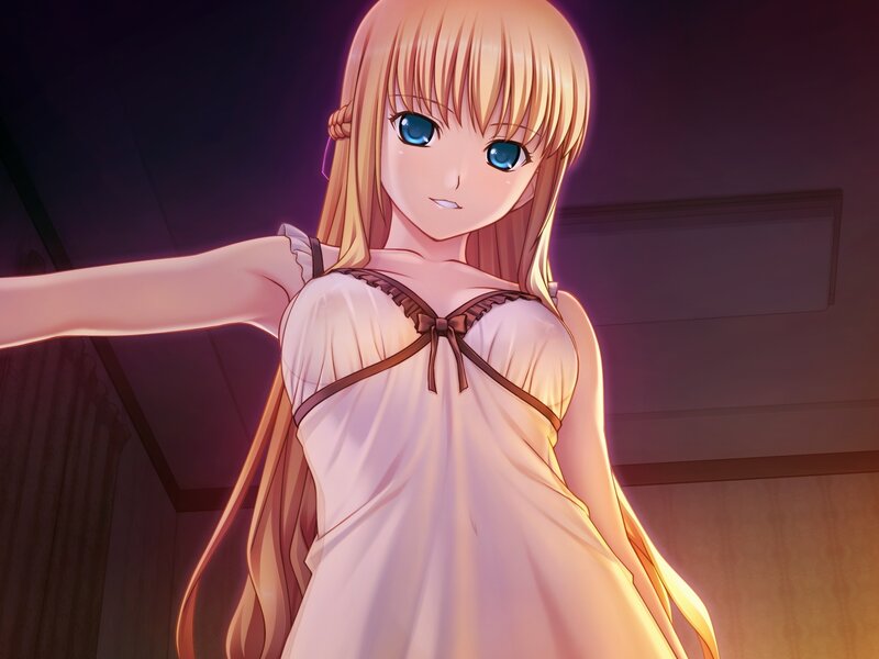 anime girl in white dress