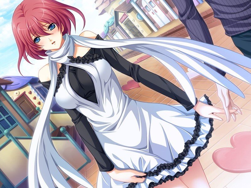 anime girl in white dress