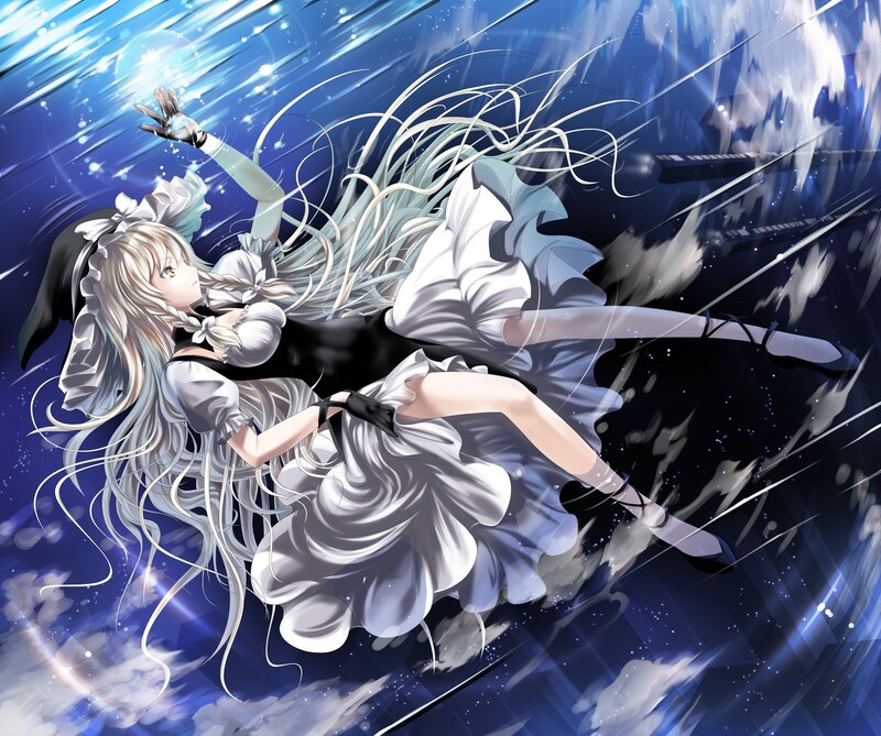 anime girl in white dress