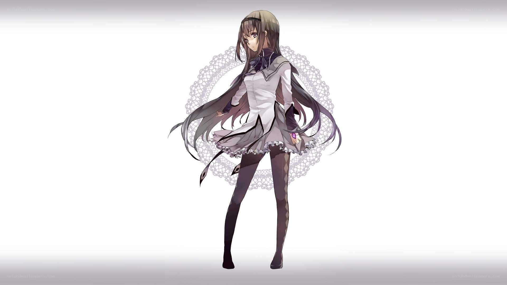 anime girl in white dress