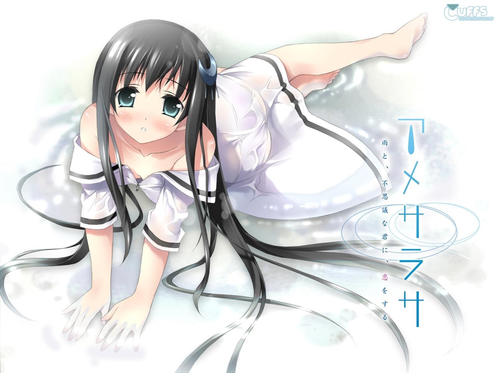 anime girl in white dress