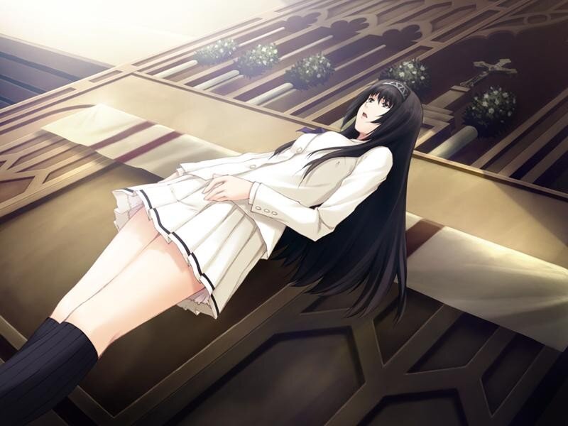 anime girl in white dress
