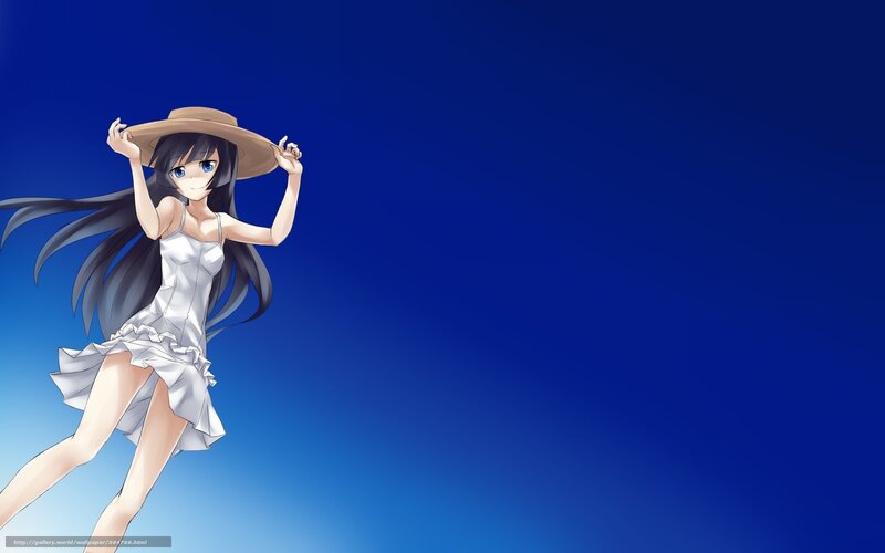 anime girl in white dress