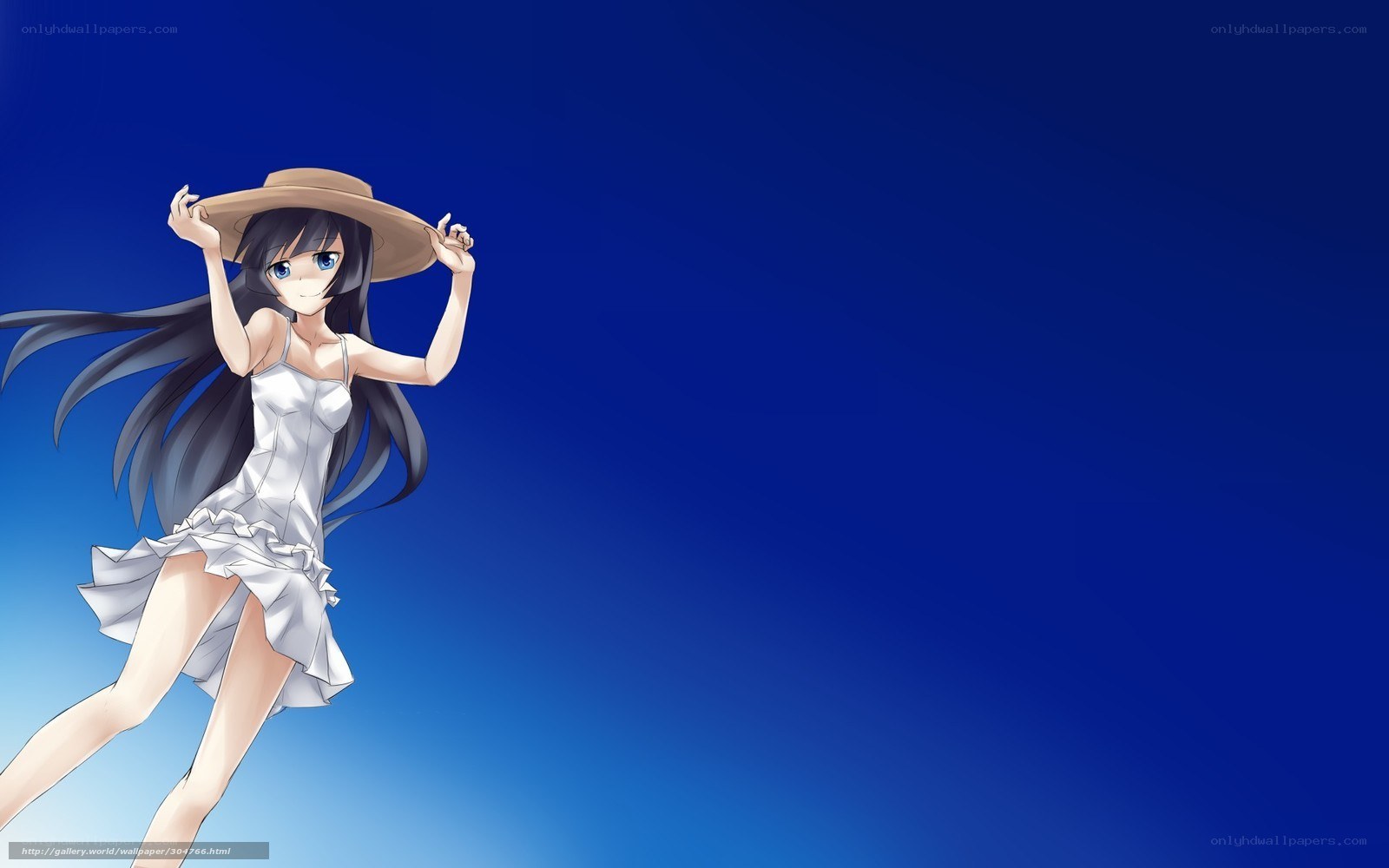 anime girl in white dress