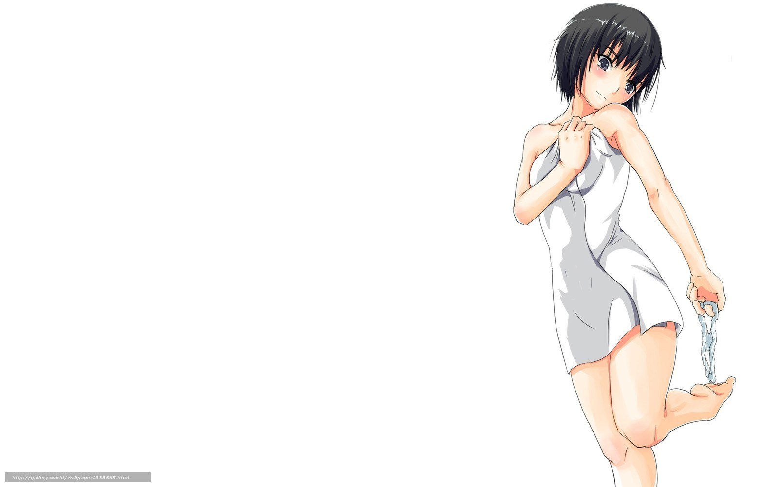 anime girl in white dress
