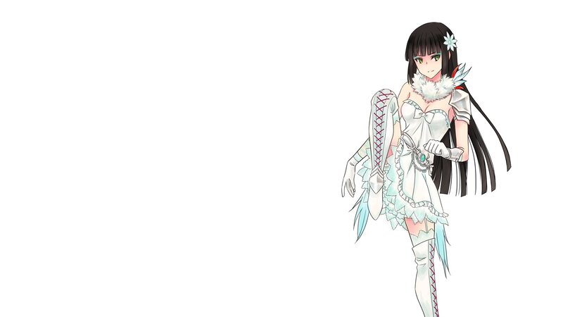 anime girl in white dress