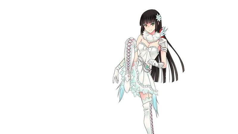 anime girl in white dress
