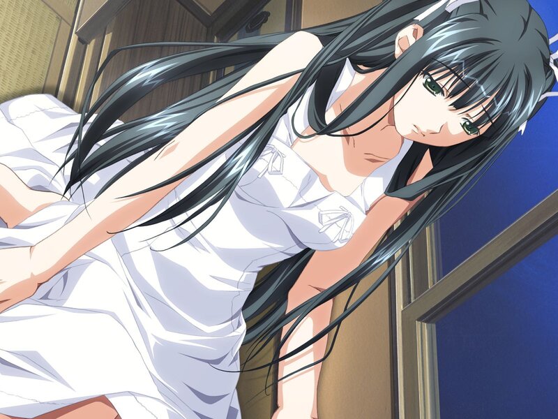anime girl in white dress