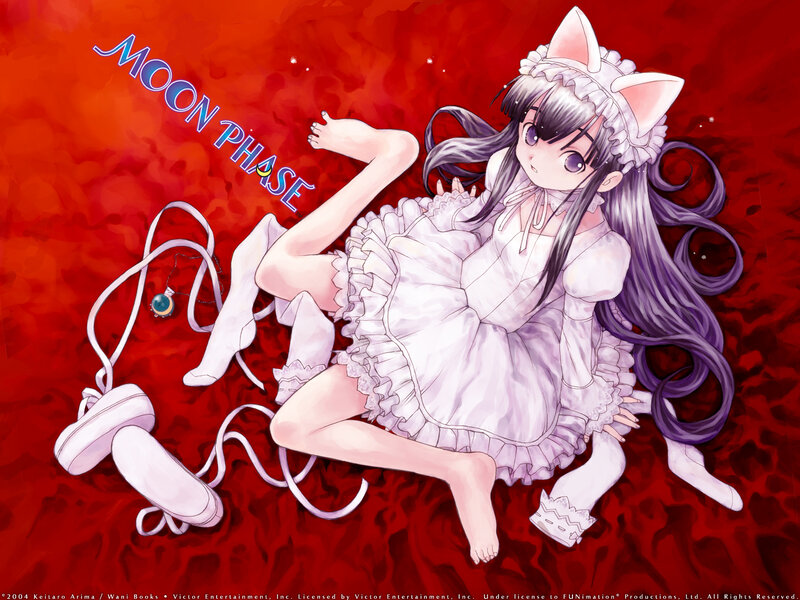 Anime girl in white dress