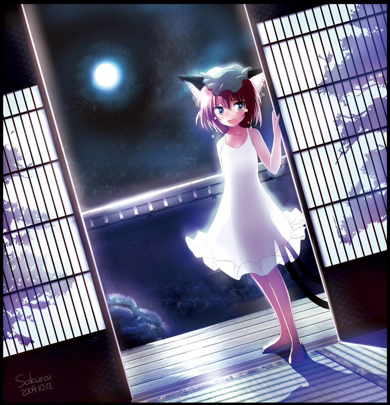 anime girl in white dress