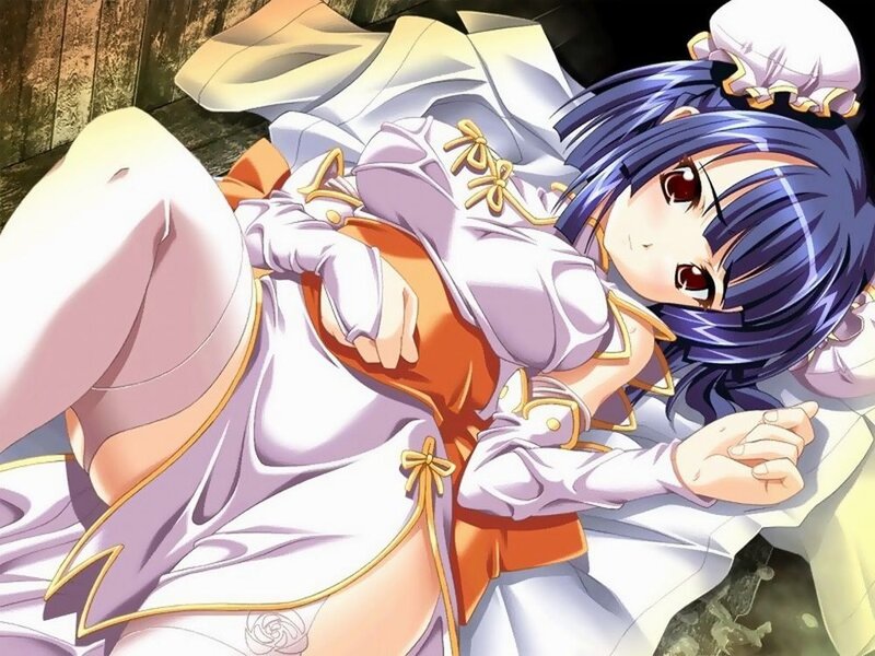 anime girl in white dress