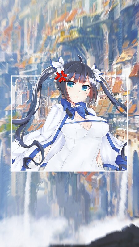 Anime Girl in White Dress — Calm, Cityscape