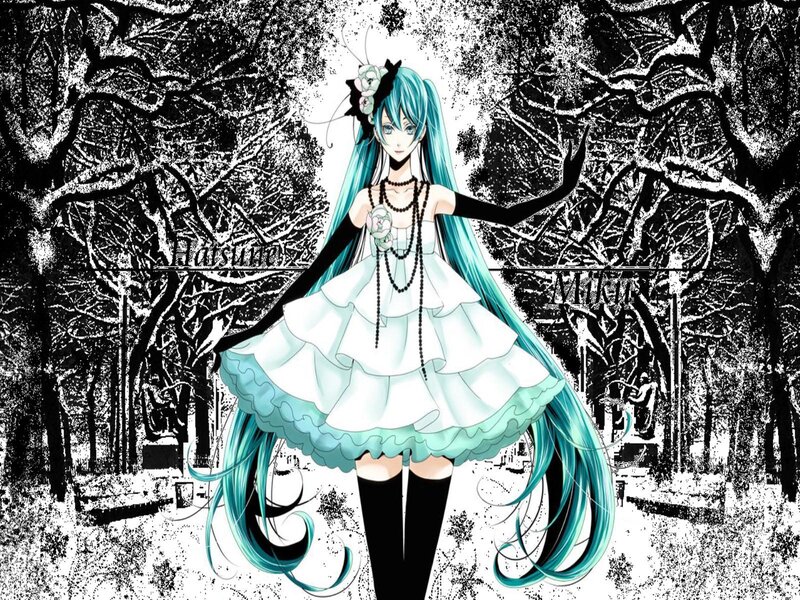 Anime Girl in White Dress — Cyan