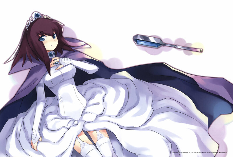 Anime Girl in White Dress — Dramatic, Manga, Crown