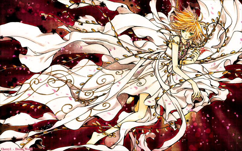 Anime Girl in White Dress — Dramatic, Night, Manga