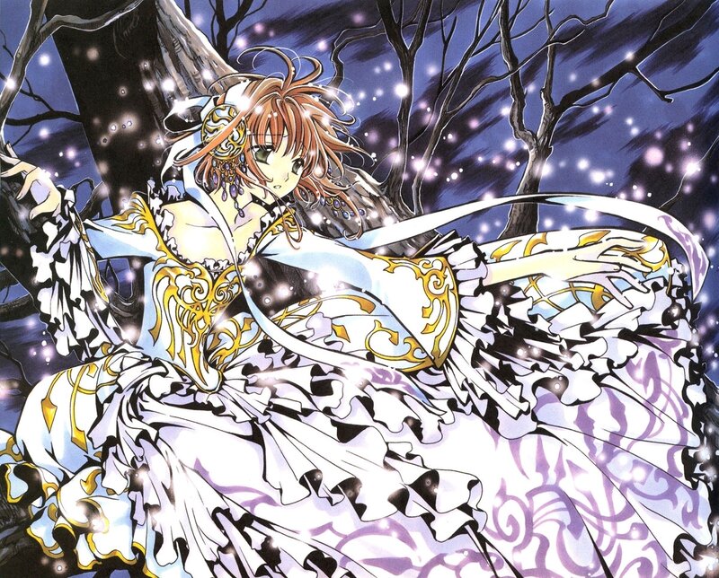 Anime Girl in White Dress — Dramatic, Night