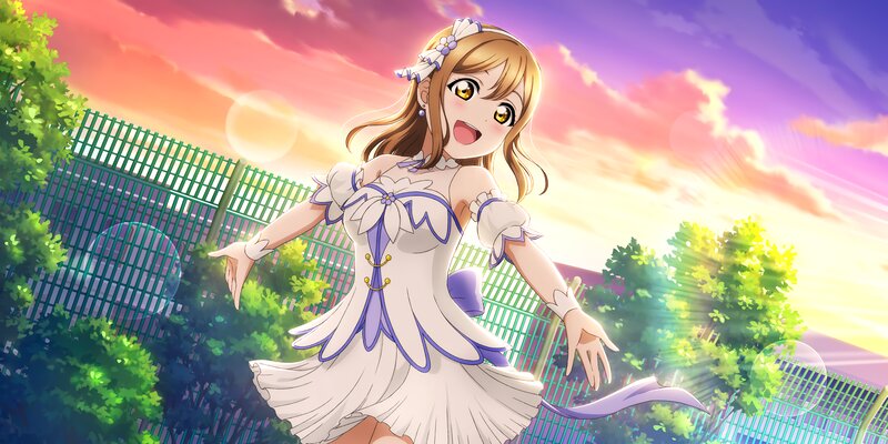 Anime Girl in White Dress — Purple, Dramatic, Sunset, Sky