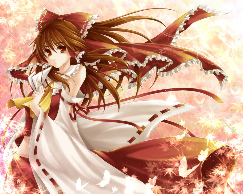 Anime Girl in White Dress — Serene, Autumn