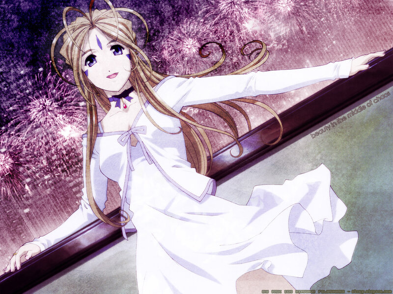 Anime Girl in White Dress — Serene, Night