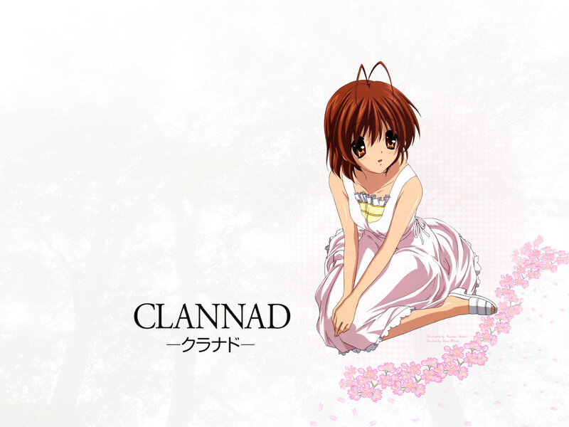 Anime Girl in White Dress — Serene, Spring, Cherry Blossoms