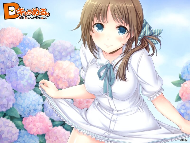 Anime Girl in White Dress — Serene, Summer