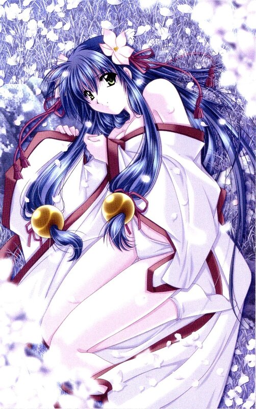 anime girl in white kimono