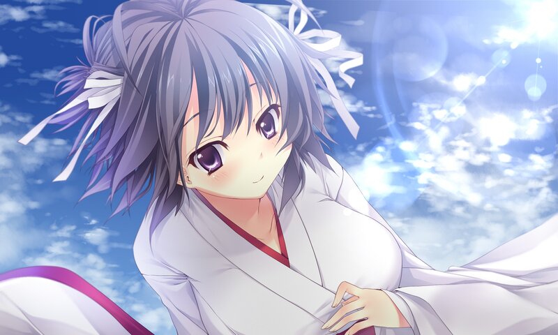 anime girl in white kimono