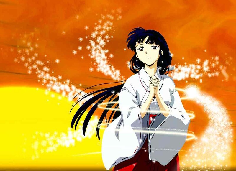 anime girl in white kimono