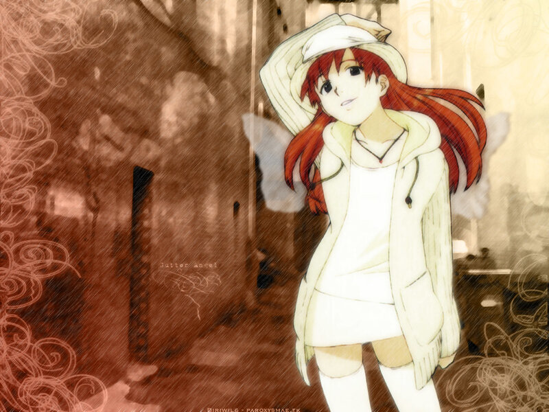 Anime girl in white outfit