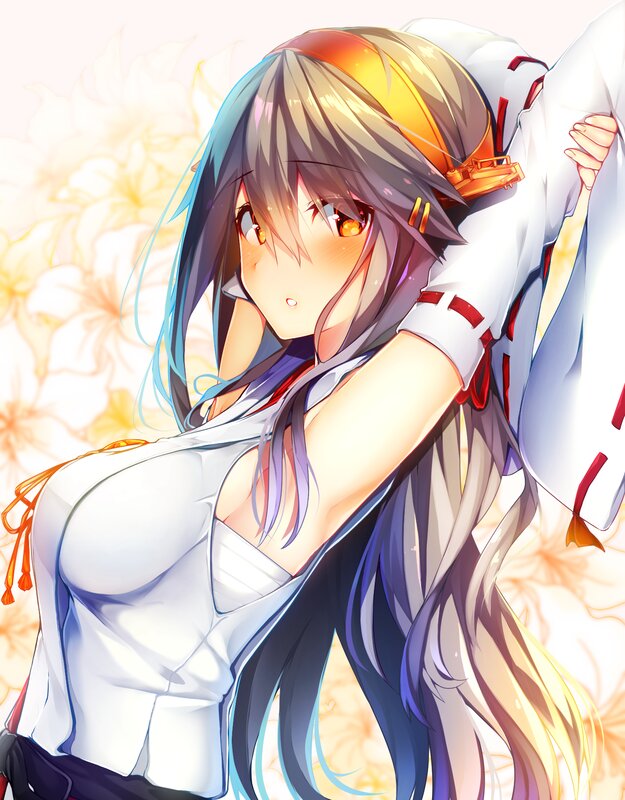 Anime Girl in White Outfit — Calm, Long Hair, Eyes