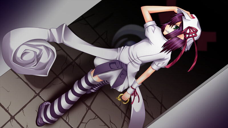 Anime Girl in White Outfit — Dramatic