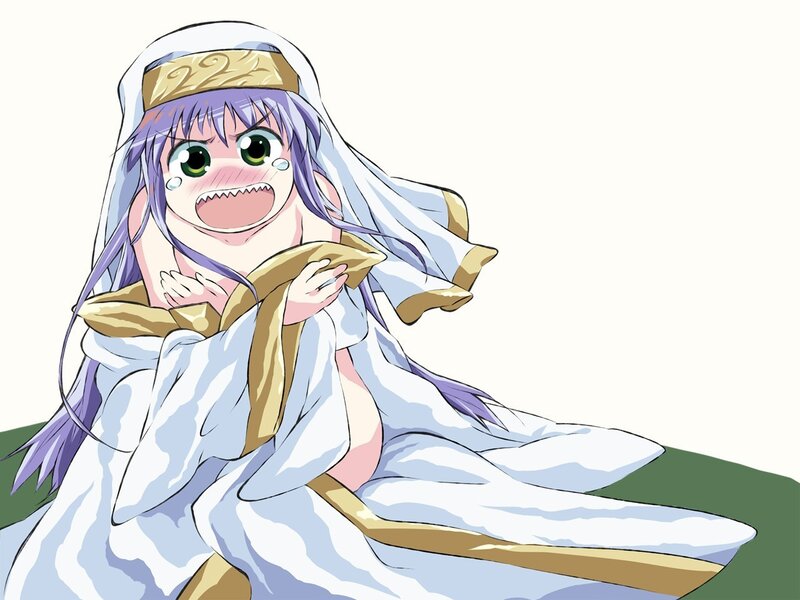anime girl in white robe
