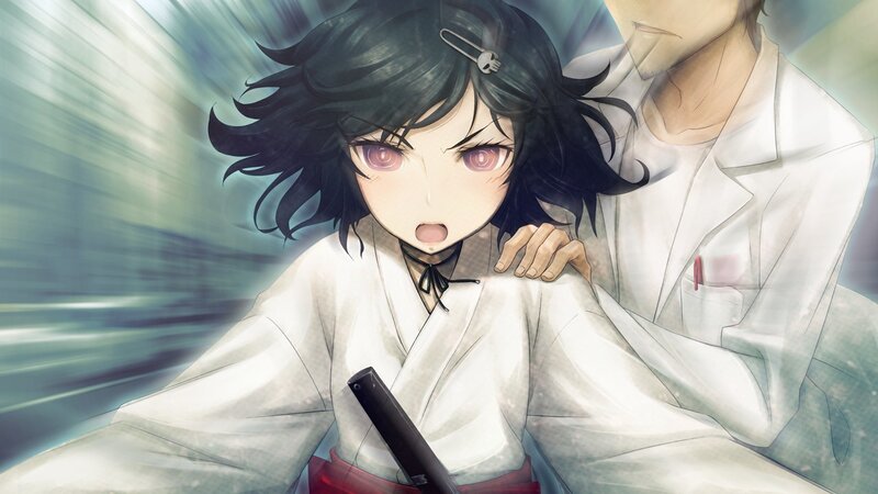 anime girl in white robe