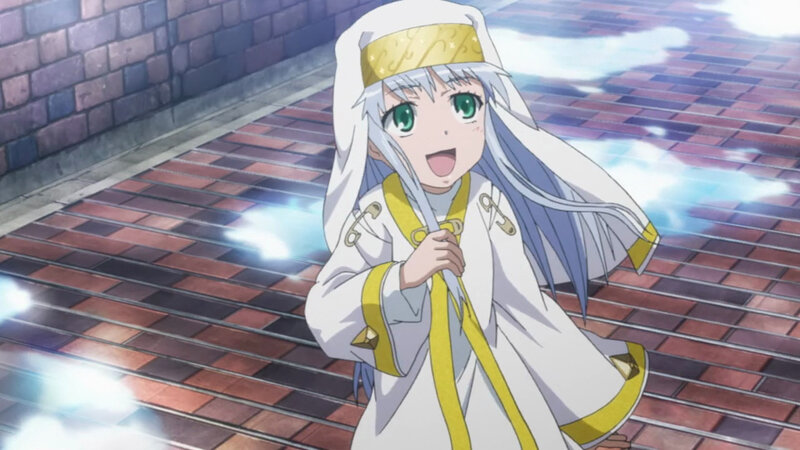 anime girl in white robe