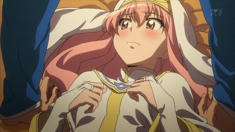 anime girl in white robe