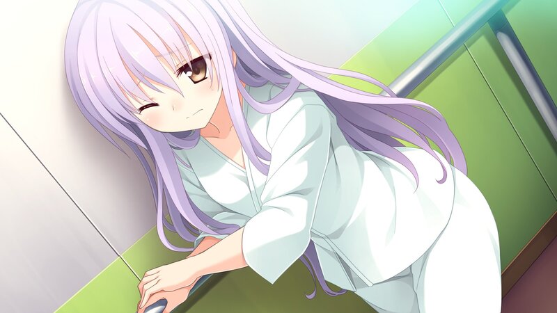 anime girl in white robe
