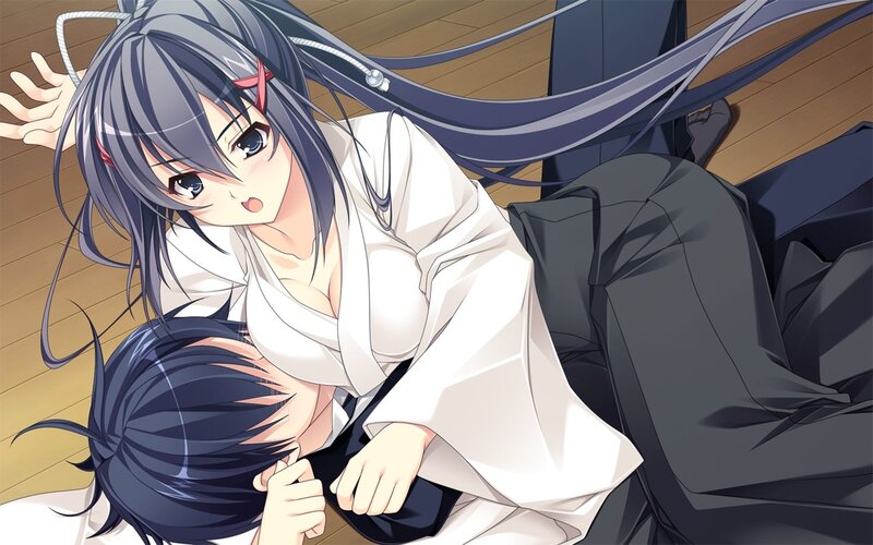 Anime girl in white robe
