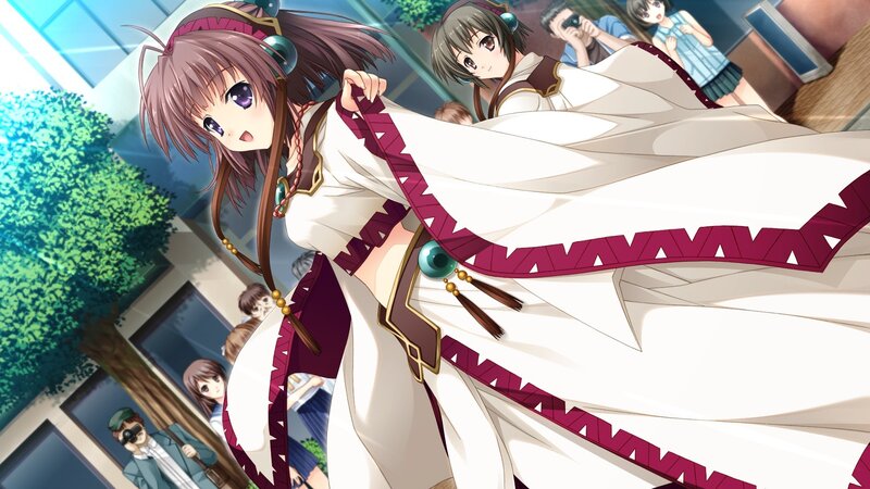 anime girl in white robe