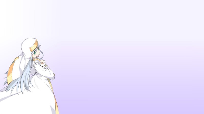 anime girl in white robe